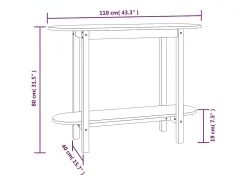 Mesa de centro | Mesa de apoio | Mesa consola 110x40x80 cm madeira de pinho maciça^ Mesa De Centro