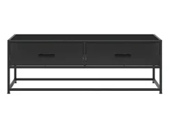 Mesa De Centro* Mesa de centro | Mesa de apoio 100x50x35 cm derivados de madeira/metal Preto