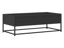 Mesa De Centro* Mesa de centro | Mesa de apoio 100x50x35 cm derivados de madeira/metal Preto