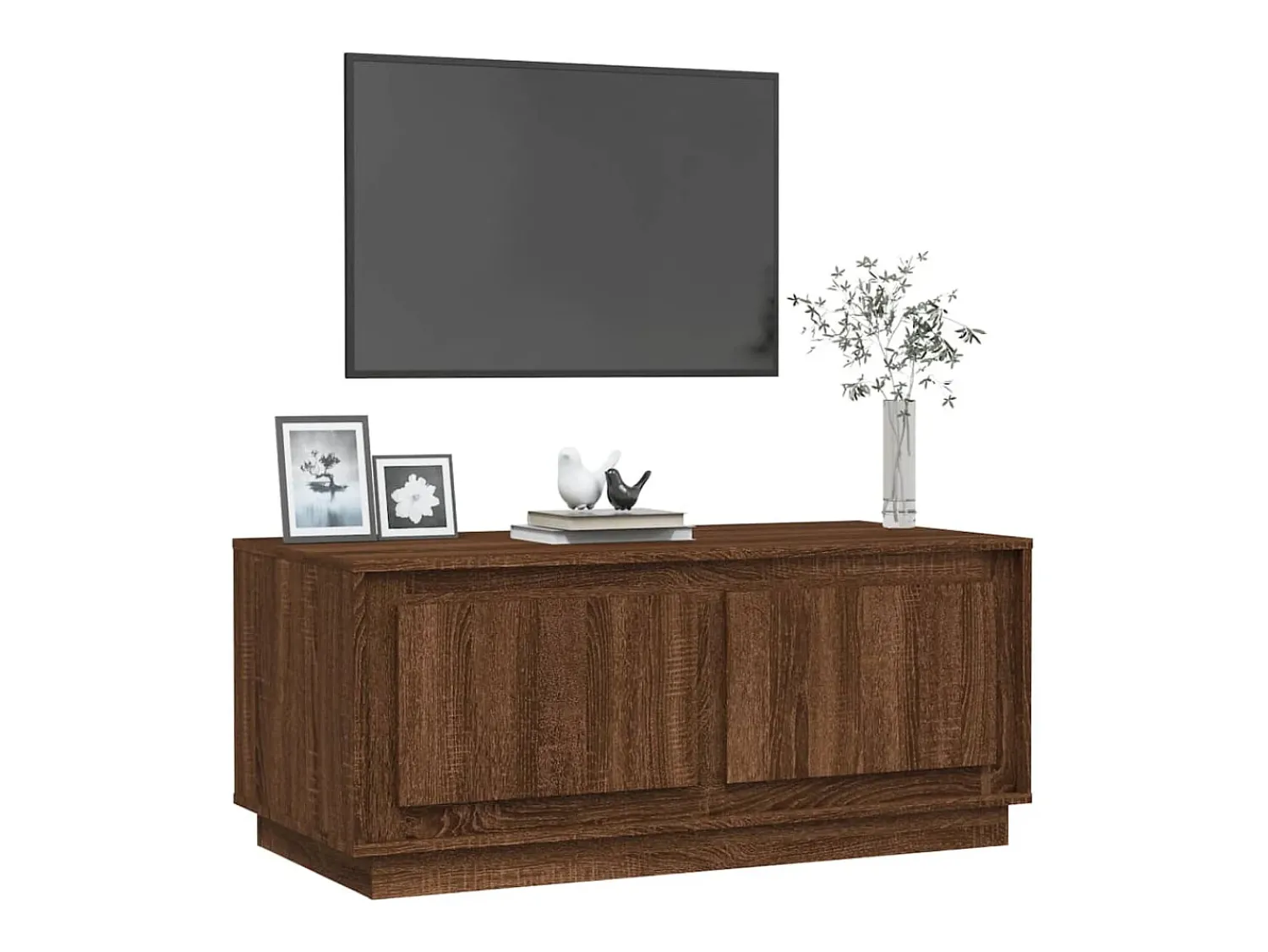 Mesa de centro | Mesa de apoio 102x50x44 cm derivados madeira carvalho^ Mesa De Centro