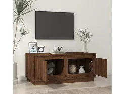 Mesa de centro | Mesa de apoio 102x50x44 cm derivados madeira carvalho^ Mesa De Centro