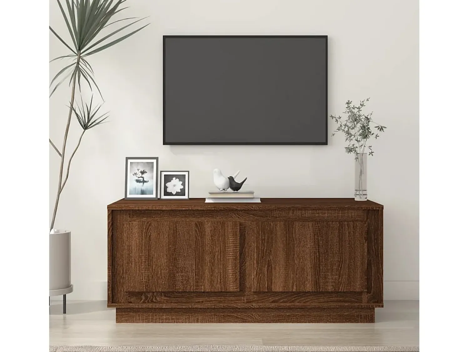 Mesa de centro | Mesa de apoio 102x50x44 cm derivados madeira carvalho^ Mesa De Centro