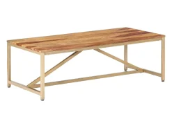 Mesa de centro | Mesa de apoio | Mesa de café 120x60x40 cm madeira maciça^ Mesa De Centro