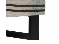 Mesa de centro | Mesa de apoio Bege e Preto 80x50x40 cm^ Mesa De Centro