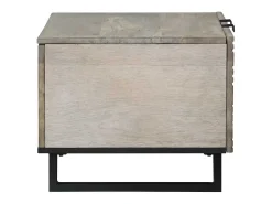 Mesa de centro | Mesa de apoio Bege e Preto 80x50x40 cm^ Mesa De Centro