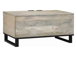 Mesa de centro | Mesa de apoio Bege e Preto 80x50x40 cm^ Mesa De Centro