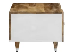 Mesa De Centro* Mesa de centro | Mesa de apoio | Mesa de café 100x54x40 cm madeira de mangueira maciça Castanho