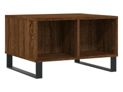 Mesa De Centro* Mesa de centro | Mesa de apoio 60x50x36.5cm derivados madeira carvalho Castanho