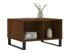 Mesa De Centro* Mesa de centro | Mesa de apoio 60x50x36.5cm derivados madeira carvalho Castanho