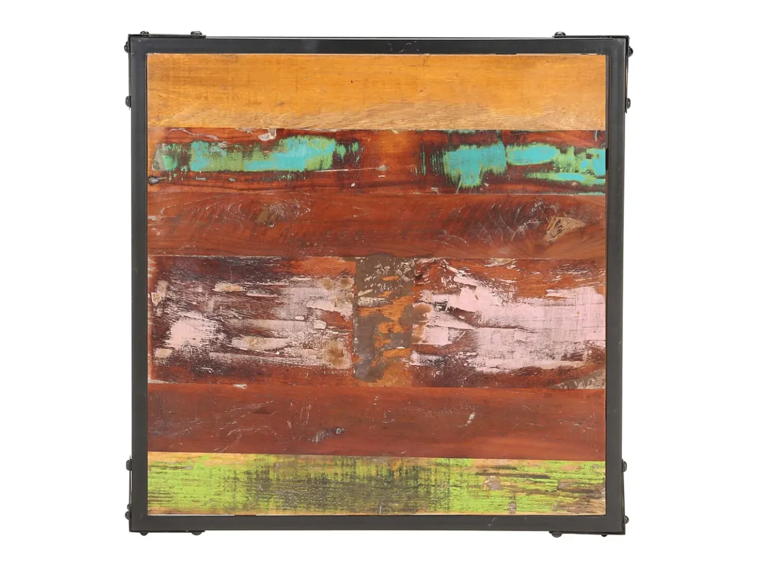 Mesa De Centro| Mesa de centro | Mesa de apoio | Mesa de café 60x60x35 cm madeira recuperada maciça Multicor