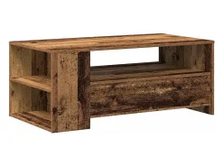 Mesa De Centro* Mesa de centro | Mesa de apoio with Drawer Madeira antiga 102x55x43.5 cm Castanho