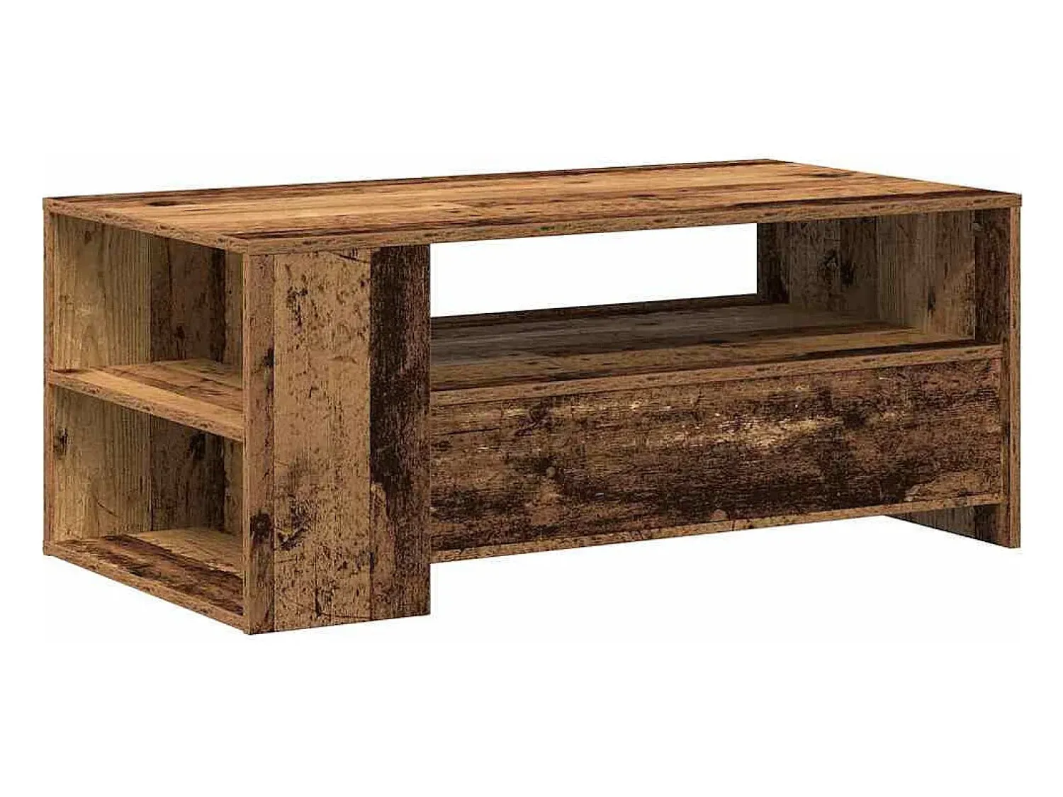 Mesa De Centro* Mesa de centro | Mesa de apoio with Drawer Madeira antiga 102x55x43.5 cm Castanho