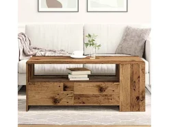 Mesa De Centro* Mesa de centro | Mesa de apoio with Drawer Madeira antiga 102x55x43.5 cm Castanho