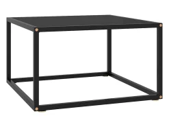 Mesa De Centro* Mesa de centro | Mesa de apoio 60x60x35 cm vidro Preto