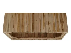 Mesa de centro | Mesa de apoio em madeira de teca genuína 90x50x30 cm Castanho