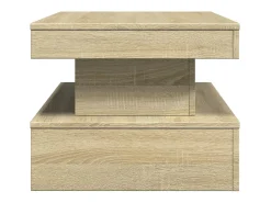Discount Mesa de centro | Mesa de apoio com luzes LED 90x50x40 cm carvalho sonoma Castanho