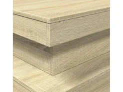 Discount Mesa de centro | Mesa de apoio com luzes LED 90x50x40 cm carvalho sonoma Castanho