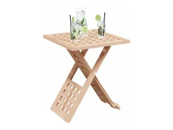 Hot Mesa de centro | Mesa de apoio 33x33x40.5 cm Castanho