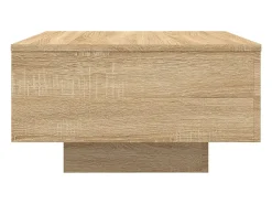 Discount Mesa de centro | Mesa de apoio com luzes LED 55x55x31 cm carvalho sonoma Castanho