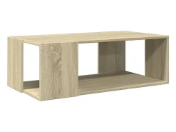 Mesa De Centro| Mesa de centro | Mesa de apoio 89.5x48x30 cm derivados madeira carvalho sonoma Castanho
