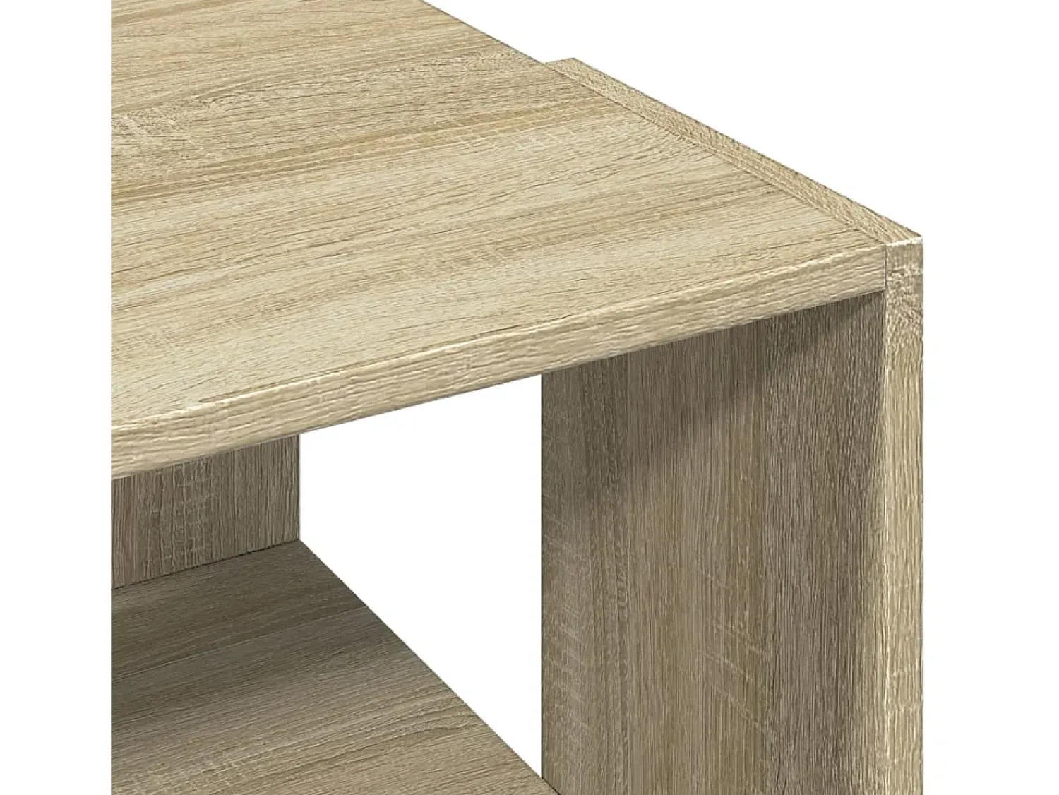 Mesa De Centro| Mesa de centro | Mesa de apoio 89.5x48x30 cm derivados madeira carvalho sonoma Castanho