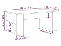 Clearance Mesa de centro | Mesa de apoio Carvalho 102x55x42 cm Preto