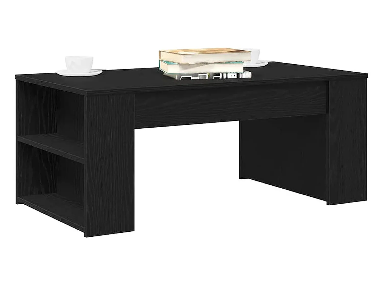 Clearance Mesa de centro | Mesa de apoio Carvalho 102x55x42 cm Preto