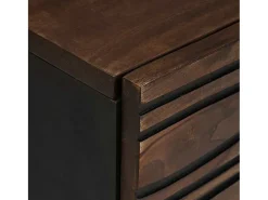 Mesa De Centro| Mesa de centro | Mesa de apoio | Mesa de café Marrom e Preto 80x50x40 cm Castanho