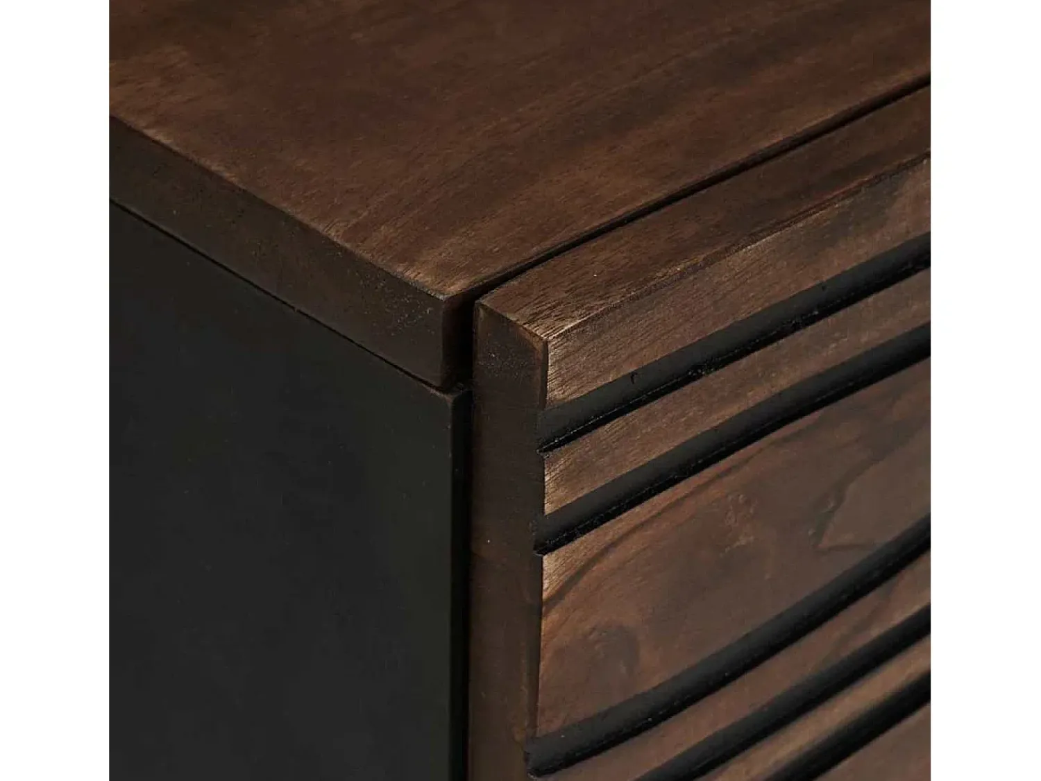 Mesa De Centro| Mesa de centro | Mesa de apoio | Mesa de café Marrom e Preto 80x50x40 cm Castanho