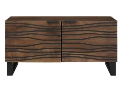 Mesa De Centro| Mesa de centro | Mesa de apoio | Mesa de café Marrom e Preto 80x50x40 cm Castanho