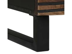 Mesa De Centro| Mesa de centro | Mesa de apoio | Mesa de café Marrom e Preto 80x50x40 cm Castanho