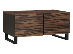 Mesa De Centro| Mesa de centro | Mesa de apoio | Mesa de café Marrom e Preto 80x50x40 cm Castanho