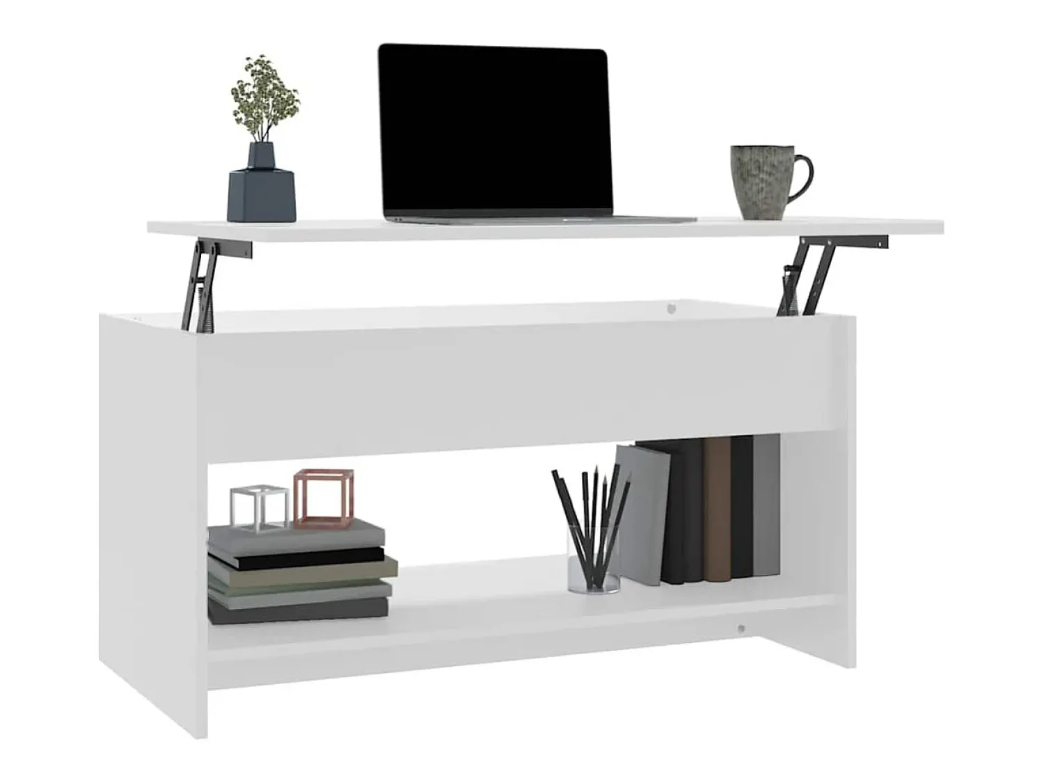Mesa de centro | Mesa de apoio 102x50x52.5 cm madeira processada^ Mesa De Centro