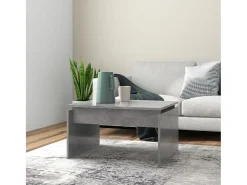 Outlet Mesa de centro | Mesa de apoio 68x50x38 cm derivados madeira cimento Cinzento