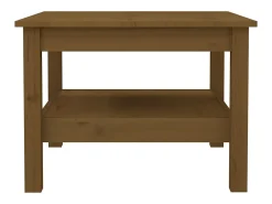 Mesa De Centro* Mesa de centro | Mesa de apoio 55x55x40 cm pinho maciço mel Castanho