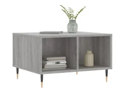 Mesa de centro | Mesa de apoio 60x50x36.5 cm derivados de madeira cinza sonoma^ Mesa De Centro