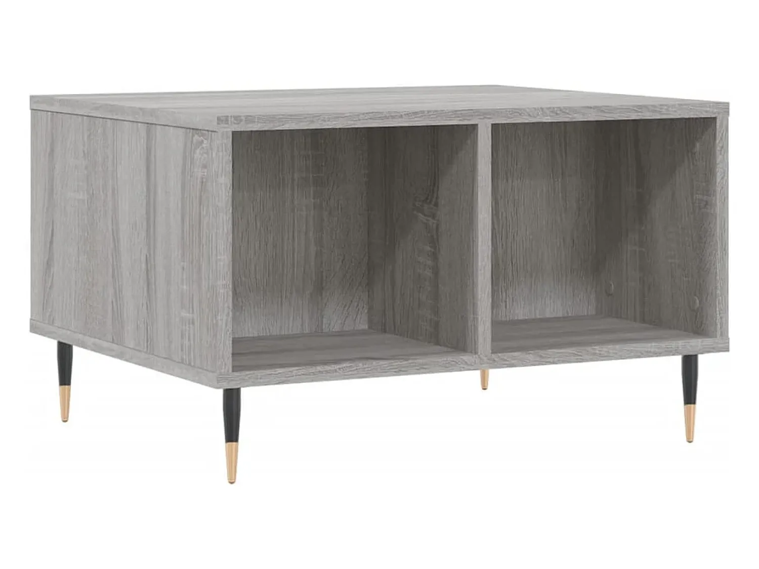 Mesa de centro | Mesa de apoio 60x50x36.5 cm derivados de madeira cinza sonoma^ Mesa De Centro