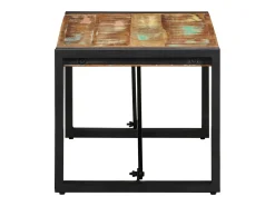 Mesa De Centro| Mesa de centro | Mesa de apoio 80x40x35 cm madeira maciça recuperada Multicor