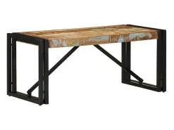 Mesa De Centro| Mesa de centro | Mesa de apoio 80x40x35 cm madeira maciça recuperada Multicor