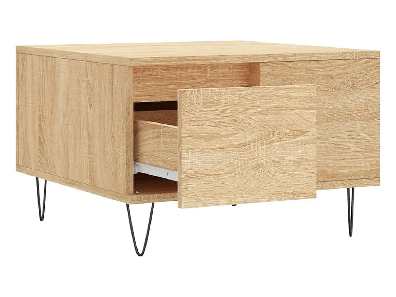 Online Mesa de centro | Mesa de apoio 55x55x36.5 cm derivados madeira carvalho sonoma Castanho
