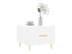 Discount Mesa de centro | Mesa de apoio 50x50x40 cm derivados de madeira Branco