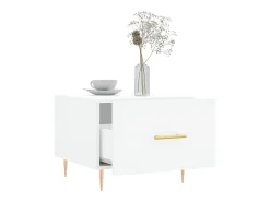 Discount Mesa de centro | Mesa de apoio 50x50x40 cm derivados de madeira Branco