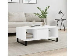 Outlet Mesa de centro | Mesa de apoio 90x50x36.5 cm derivados de madeira Branco
