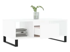 Outlet Mesa de centro | Mesa de apoio 90x50x36.5 cm derivados de madeira Branco