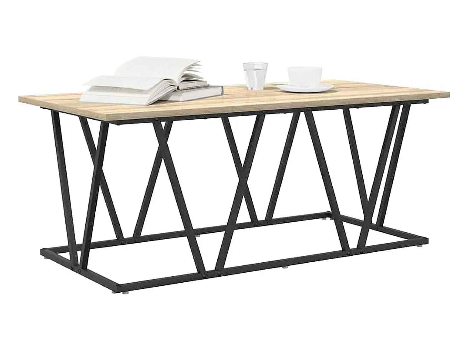 Mesa De Centro| Mesa de centro | Mesa de apoio Carvalho sonoma 100x50x40 cm Castanho