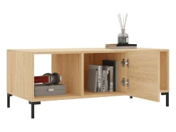 New Mesa de centro | Mesa de apoio 102x50x40 derivados de madeira carvalho sonoma Castanho