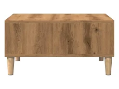 Mesa De Centro* Mesa de centro | Mesa de apoio | Mesa de café 60x60x30 cm derivados madeira carvalho artisiano Castanho