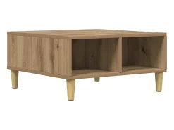 Mesa De Centro* Mesa de centro | Mesa de apoio | Mesa de café 60x60x30 cm derivados madeira carvalho artisiano Castanho