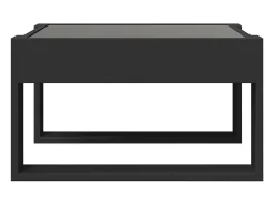 Mesa De Centro| Mesa de centro | Mesa de apoio luzes LED Infinity 50x53x30 cm Preto