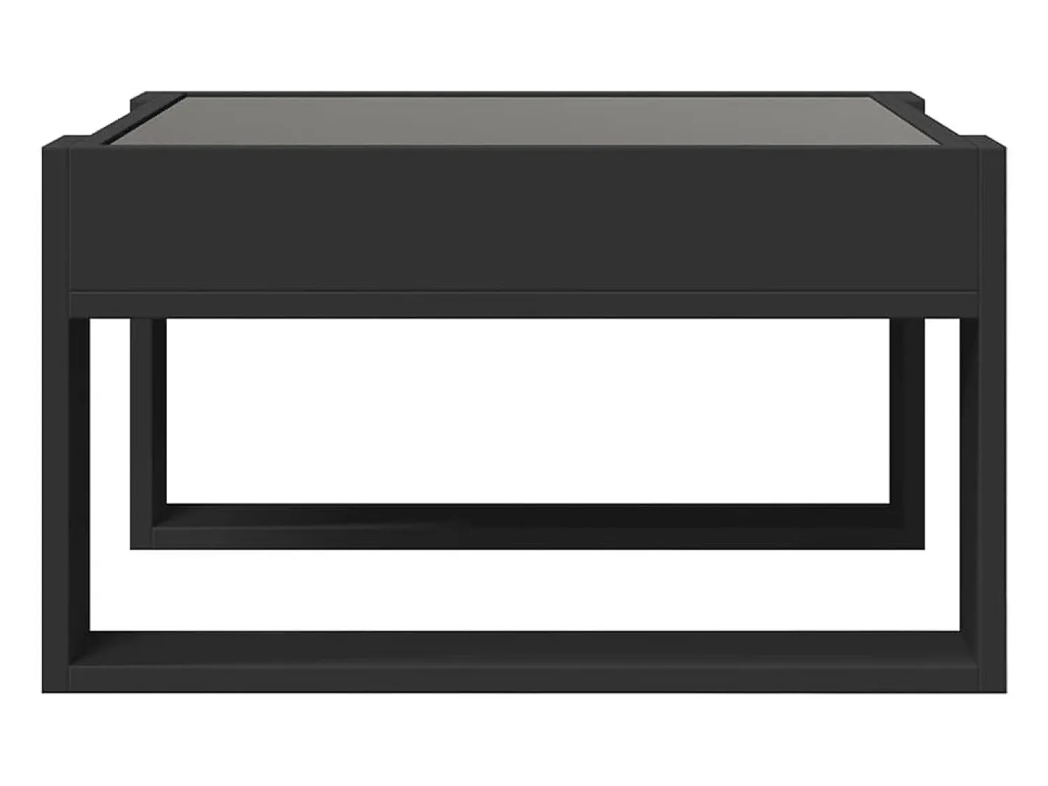 Mesa De Centro| Mesa de centro | Mesa de apoio luzes LED Infinity 50x53x30 cm Preto